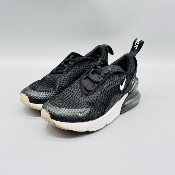 Nike Shoes Kids Boys 11c Black White Air Max 270 Mesh Running Athletic Sneakers - Picture 4 of 12